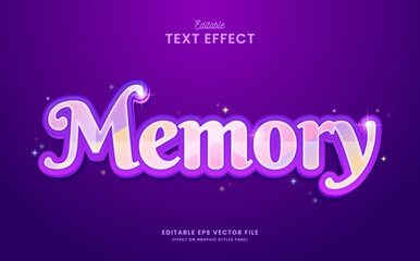 Obraz premium decorative colorful memory editable text effect vector design