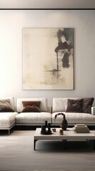 Serene Watercolor Oasis: A Minimalistic Modern Living Room Generative AI 7
