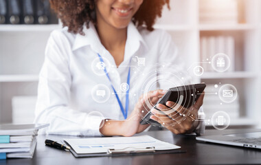 Business women are calculating income-expenditure and analyzing real estate investment data at office, Accounting Financial and tax systems concept.