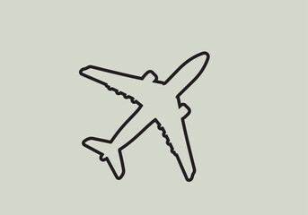 isolated airplane icon on background. Air fly isolated sign.
