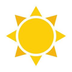 Sun Icon. Sun icon, radiant, warmth and light, celestial body emblem, source of energy and vitality, sun's rays. Vector line icon for Business and Advertising