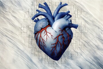 Human heart, human organ, scientific image