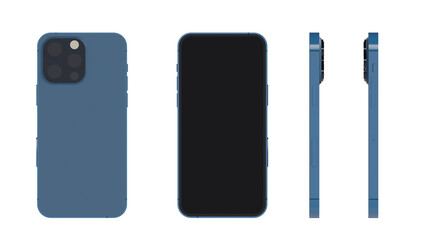 3D render smart phone mock up isolate