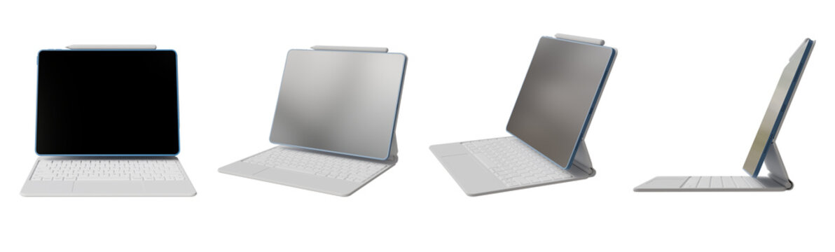 3D render taplet mock up isolate