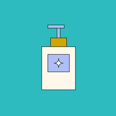 Antibacterial soap illustration. Vector. Soap illustration.