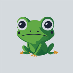 Simple illustration of frog, cartoon image