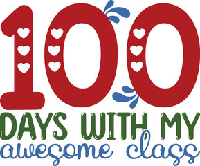 100 days of school  svg design 