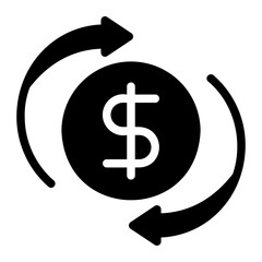 cash flow glyph icon
