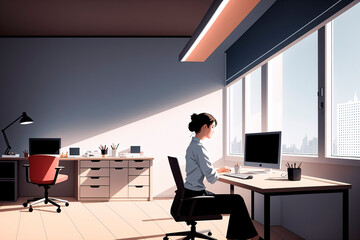 profession concept, portrait of professional woman. Generative ai.