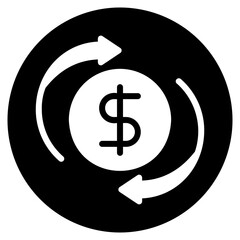 cash flow glyph icon