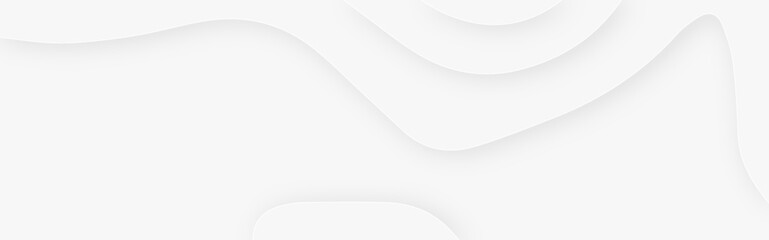 abstract curve line white background. Soft smooth lines curving abstract white paper cut banner. Geometric layered curve line white vector background. White waves decorative papercut design.	