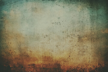 Vintage distressed old paper canvas texture film grain, dust and scratches texture with vignette border background for design backdrop or overlay design