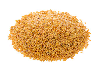 Flax seeds heap isolated on transparent png