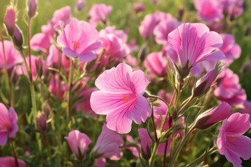 Pink Evening Primrose flowers