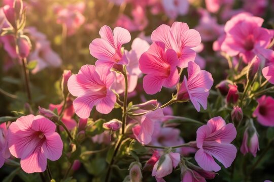 Pink Evening Primrose flowers