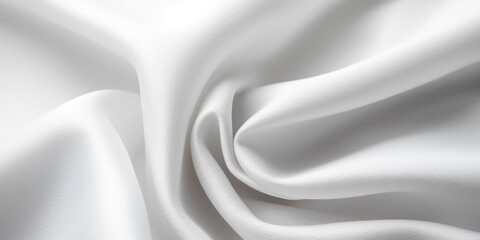 Obraz premium Refined Folds: Fabric Folded on Solid White Background Generative AI