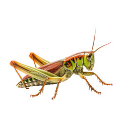 grasshopper isolated on white - obrazy, fototapety, plakaty