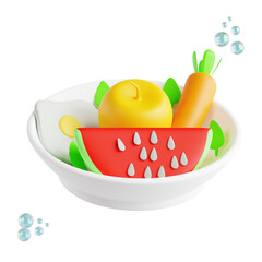 Healthy food 3d medical and healthcare icon