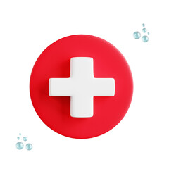 Medical cross hospital 3d medical and healthcare icon