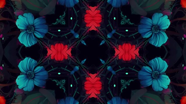 kaleidoscope mandala abstract background of trippy art psychedelic trance to open third eye with visuals energy chakra futuristic audio visual 