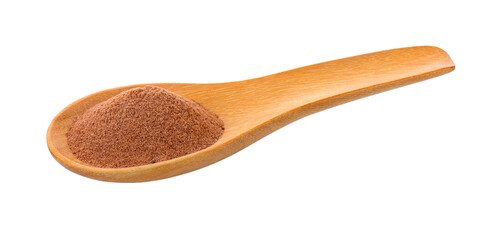 malt extract in wood spoon on transparent png