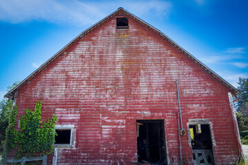 old red barn