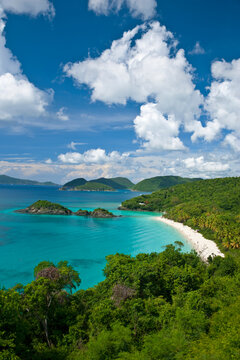 Beautiful view of Trunk Bay in Saint John; Saint John, U.S. Virgin Islands