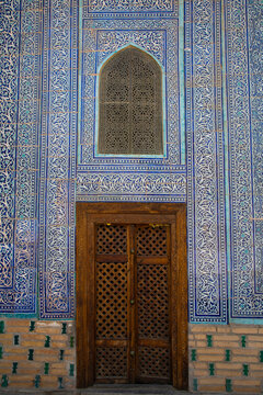 Tiled wall in the Emir's Wives Quarters, Tash Khauli Palace, 1830, Itchan Kala; Khiva, Uzbekistan