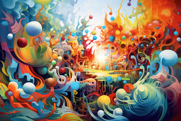 Beautiful acrylic color abstract background, Concept Art, futuristic wallpaper Generative AI.