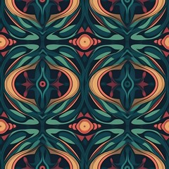 Intricate Tileable Pattern with Ornamental Design for Wallpaper and Decorative Art generative AI