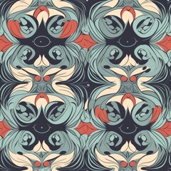 Intricate Tileable Pattern with Ornamental Design for Wallpaper and Decorative Art generative AI
