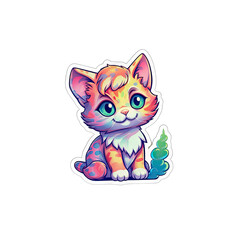 Obraz premium Immerse yourself in the enigmatic allure of AI-generated artistry with this captivating cat illustration, transcending the boundaries of traditional creativity.