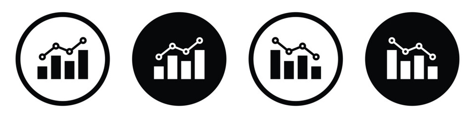 Bar graph set icon, vector illustration