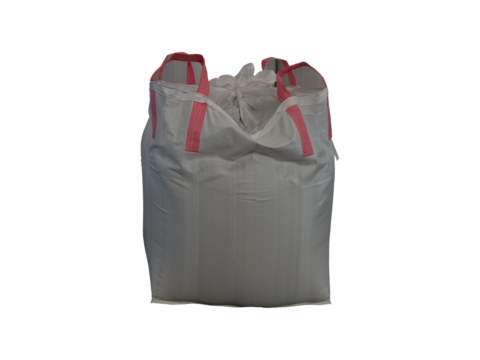 Chemical fertilizer The product stock is packed in sacks, stacked in the warehouse, waiting for delivery.