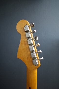 Electric guitar headstock, back