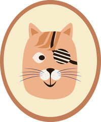 Funny cute illustration of  cat