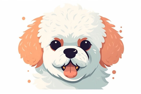 puppy cartoon portrait