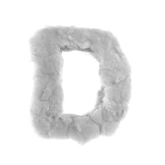 Letter D in the shape of a cloud form