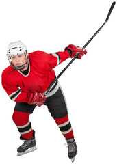Hockey player in Sports Uniform