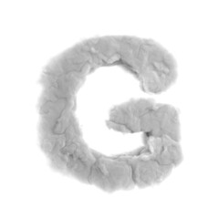 Letter G in the shape of a cloud form