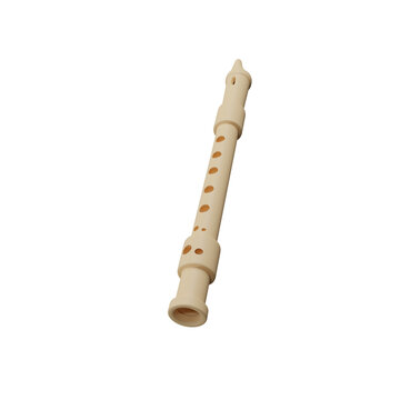 flute 3d icon isolated on transparent background