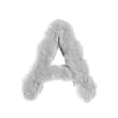 Letter A in the shape of a cloud