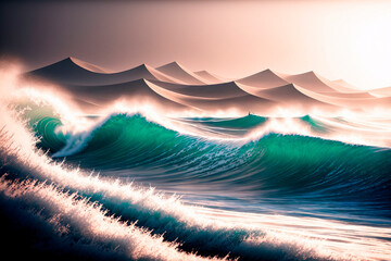 Generative concept art illustration. Generative ai.