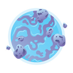 Isolated colored sci fi planet icon Vector illustration