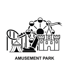 Amusement park icon isolated on background vector illustration.