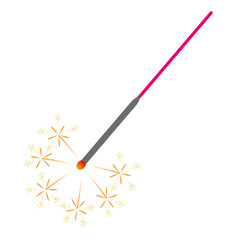 火花を散らす手持ち花火