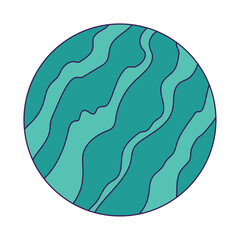 Isolated colored sci fi planet icon Vector illustration