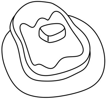 recommend clip art: bread jam butter breakfast cute illustration  outline
