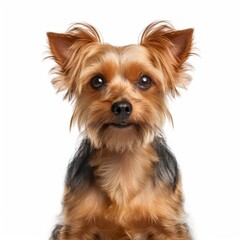 Dog on White Background generative AI