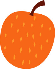 Autumn fall leaves decoration element, flat style illustration.